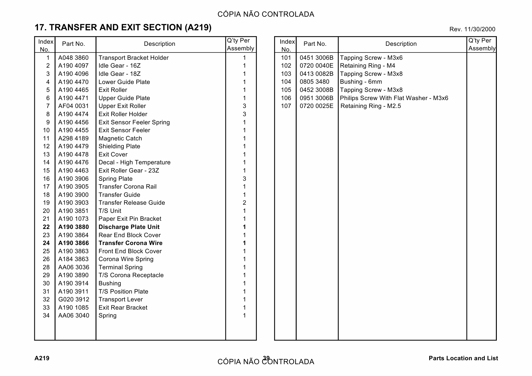 RICOH Aficio FT-4015 4018 3813 A219 A245 B019 Parts Catalog-4